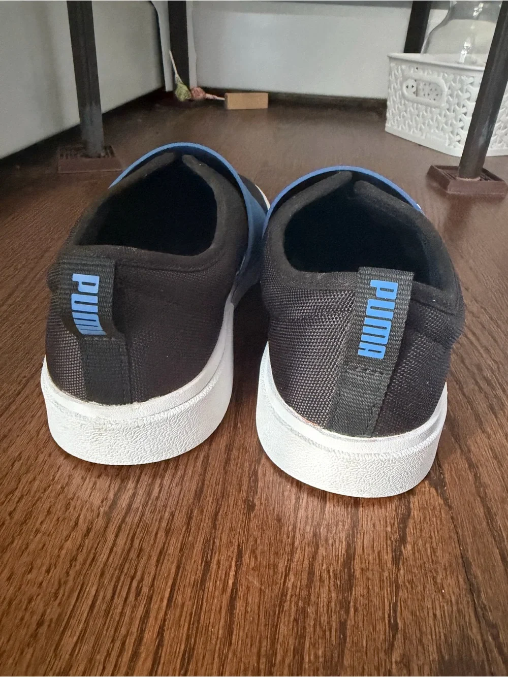 Puma Kids Slip-On Sneakers in Black, Blue & White Kids 5C